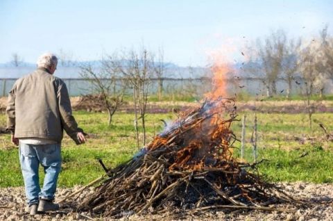 Безопасное сжигание сухой травы на земельных участках